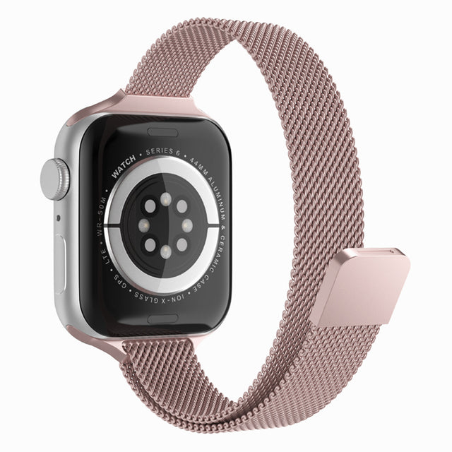 Curea smartwatch Techsuit Watchband (W034) compatibil cu Apple Watch 1/2/3/4/5/6/7/8/9/10/11/SE/SE 2/SE 3 (38/40/41/42mm), Roz