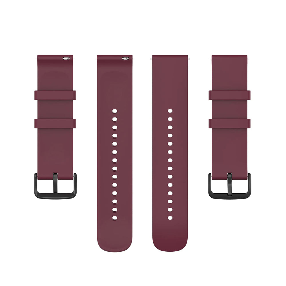 Curea smartwatch Techsuit Watchband 20mm (W001) compatibil cu Samsung Galaxy Watch 4/5/Active 2, Huawei Watch GT 3 (42mm)/GT 3 Pro (43mm), Rosu Inchis