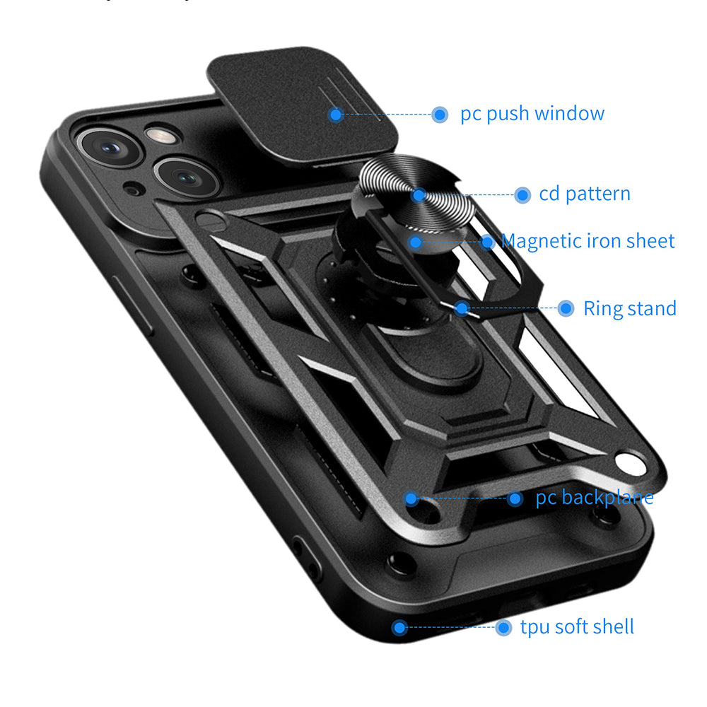 Husa de protectie Techsuit CamShield Series compatibil cu iPhone 15 Plus, Albastru