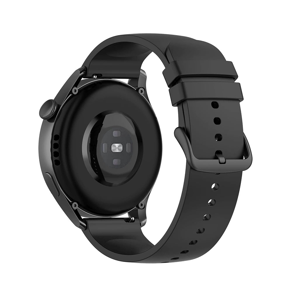 Curea smartwatch Techsuit Watchband 20mm (W001) compatibil cu Samsung Galaxy Watch 4/5/Active 2, Huawei Watch GT 3 (42mm)/GT 3 Pro (43mm), Negru