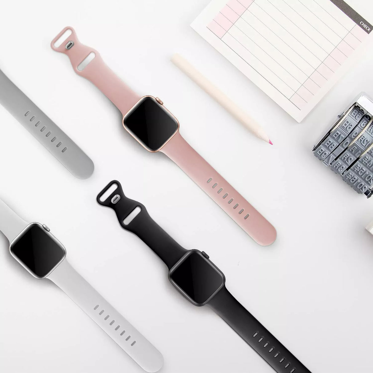 Curea smartwatch Techsuit Watchband (W031) compatibil cu Apple Watch 1/2/3/4/5/6/7/8/9/10/11/SE/SE 2/SE 3 (38/40/41/42mm), Gri