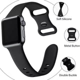 Curea smartwatch Techsuit Watchband (W031) compatibil cu Apple Watch 1/2/3/4/5/6/7/8/9/10/11/SE/SE 2/SE 3 (38/40/41/42mm), Gri