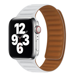 Curea smartwatch Techsuit Watchband (W035) compatibil cu Apple Watch 1/2/3/4/5/6/7/8/9/10/11/SE/SE 2/SE 3 (38/40/41/42mm), Alb