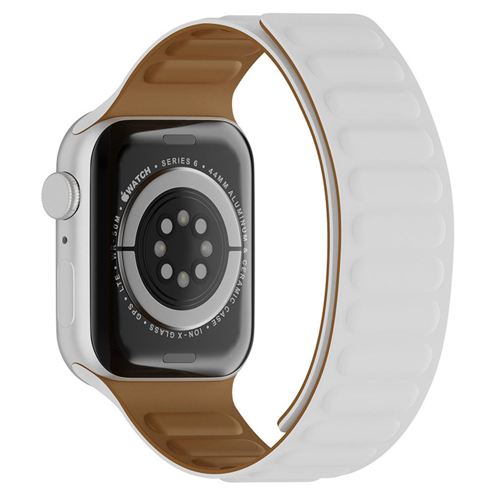 Curea smartwatch Techsuit Watchband (W035) compatibil cu Apple Watch 1/2/3/4/5/6/7/8/9/10/11/SE/SE 2/SE 3 (38/40/41/42mm), Alb