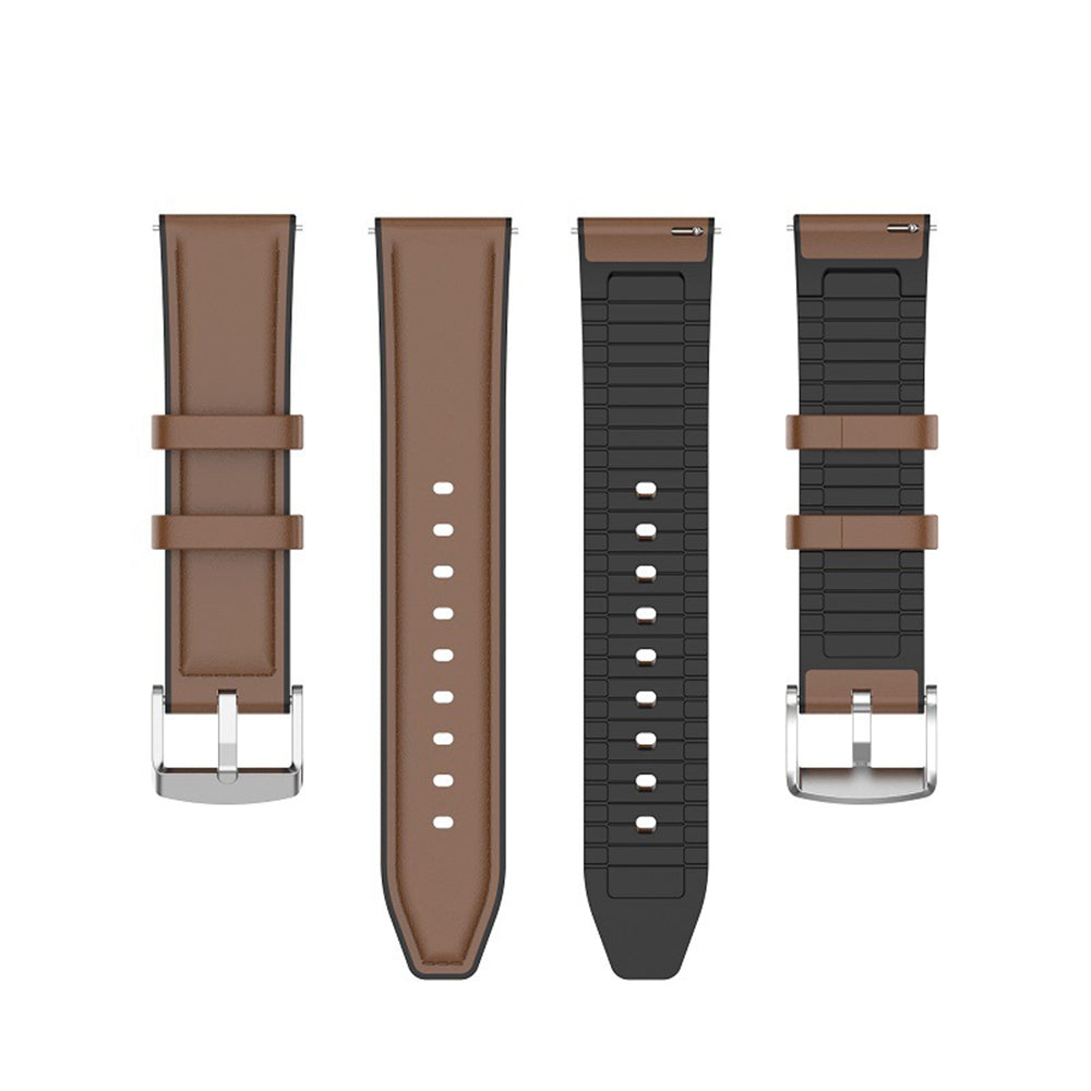 Curea smartwatch Techsuit Watchband 20mm (W007) compatibil cu Samsung Galaxy Watch 4/5/Active 2, Huawei Watch GT 3 (42mm)/GT 3 Pro (43mm), Maro