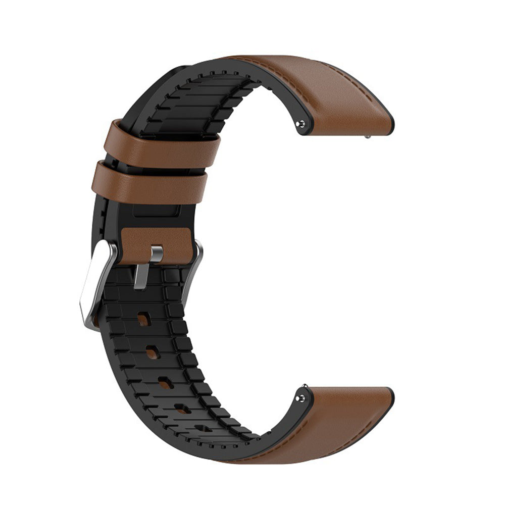 Curea smartwatch Techsuit Watchband 20mm (W007) compatibil cu Samsung Galaxy Watch 4/5/Active 2, Huawei Watch GT 3 (42mm)/GT 3 Pro (43mm), Maro