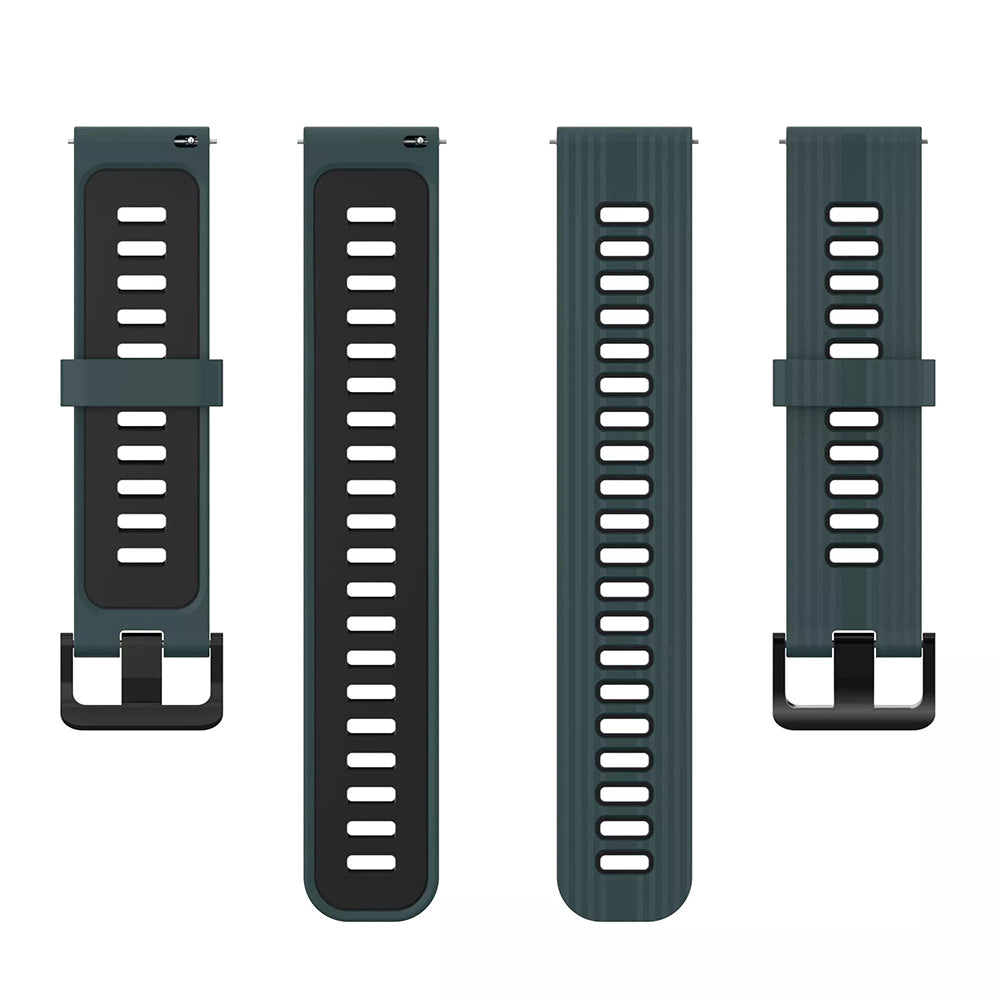 Curea smartwatch Techsuit Watchband 20mm (W002) compatibil cu Samsung Galaxy Watch 4/5/Active 2, Huawei Watch GT 3 (42mm)/GT 3 Pro (43mm), Verde