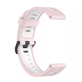 Curea smartwatch Techsuit Watchband 20mm (W002) compatibil cu Samsung Galaxy Watch 4/5/Active 2, Huawei Watch GT 3 (42mm)/GT 3 Pro (43mm), Roz