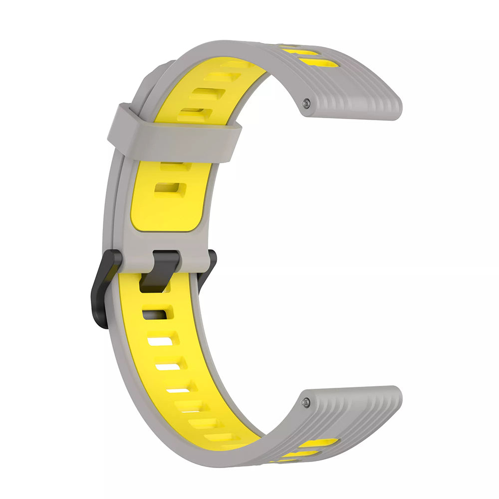 Curea smartwatch Techsuit Watchband 20mm (W002) compatibil cu Samsung Galaxy Watch 4/5/Active 2, Huawei Watch GT 3 (42mm)/GT 3 Pro (43mm), Gri