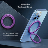 Suport Techsuit MagSafe Phone Ring (MPR3), Round Shape, Aluminium Alloy, 3M, Alb