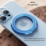 Suport Techsuit MagSafe Phone Ring (MPR3), Round Shape, Aluminium Alloy, 3M, Albastru