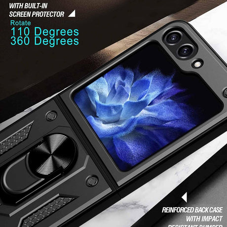 Husa de protectie Techsuit CamShield Series compatibil cu Samsung Galaxy Z Flip6 / Flip7 FE, Negru
