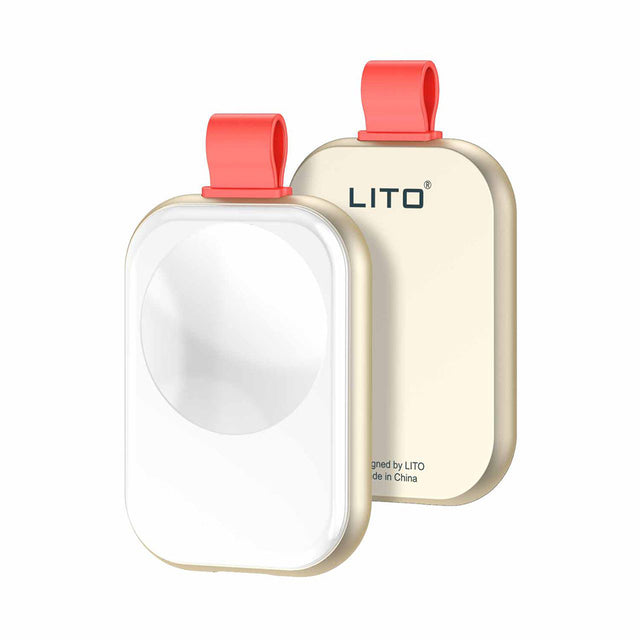 Incarcator Lito Magnetic Wireless (LC03), for Apple Watch, with Keyring, Charge On the Go, 5W, 1A, Alb