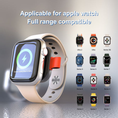 Incarcator Lito Magnetic Wireless (LC03), for Apple Watch, with Keyring, Charge On the Go, 5W, 1A, Alb