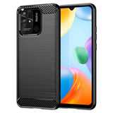 Husa de protectie Techsuit Carbon Silicone compatibil cu Xiaomi Redmi 10C, Negru