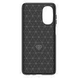 Husa de protectie Techsuit Carbon Silicone compatibil cu Motorola Moto G52 4G / Moto G82 5G, Negru