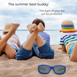 Techsuit Sunglasses Polarised (800-C30), for Kids, Sport Type, Flexible, Rose Red / Roz