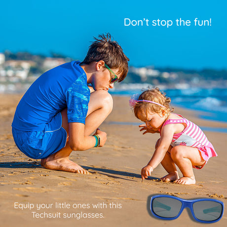Techsuit Sunglasses Polarised (800-C30), for Kids, Sport Type, Flexible, Rose Red / Roz