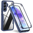 Folie de protectie Techsuit ColorVerse 360 Series + compatibil cu Samsung Galaxy A35 5G, Albastru