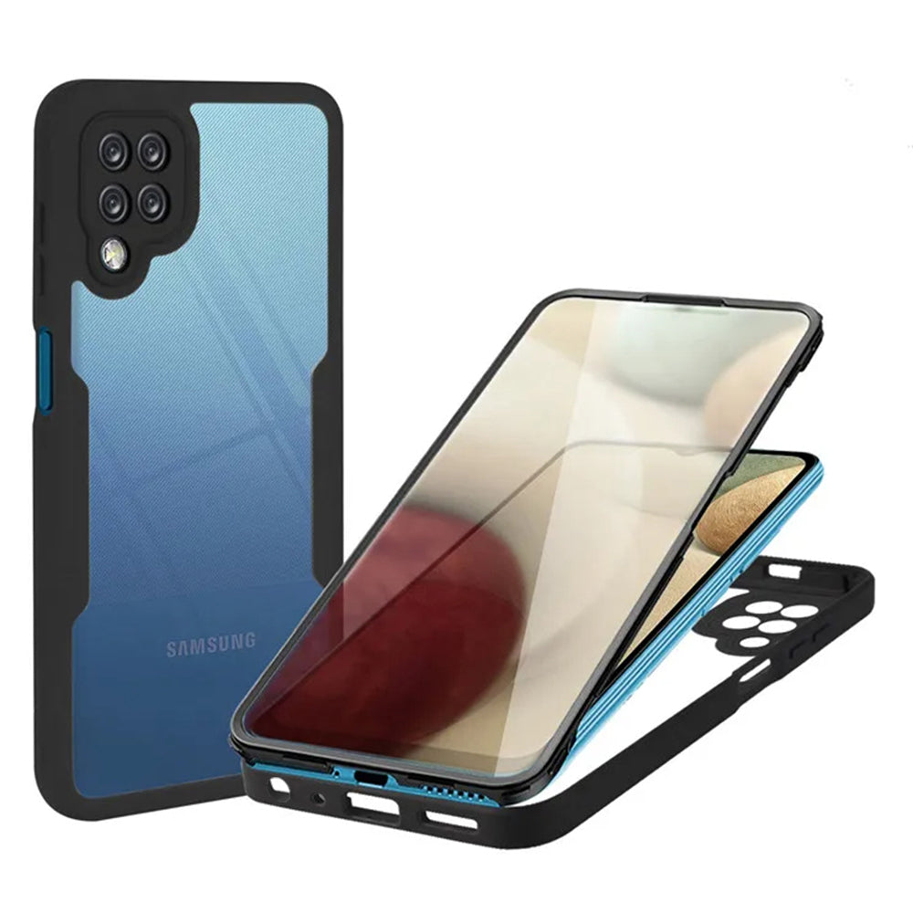 Folie de protectie Techsuit ColorVerse 360 Series + compatibil cu Samsung Galaxy A12, Negru