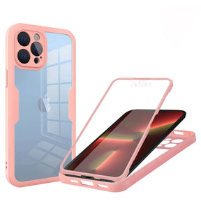 Folie de protectie Techsuit ColorVerse 360 Series + compatibil cu iPhone 13 Pro, Roz