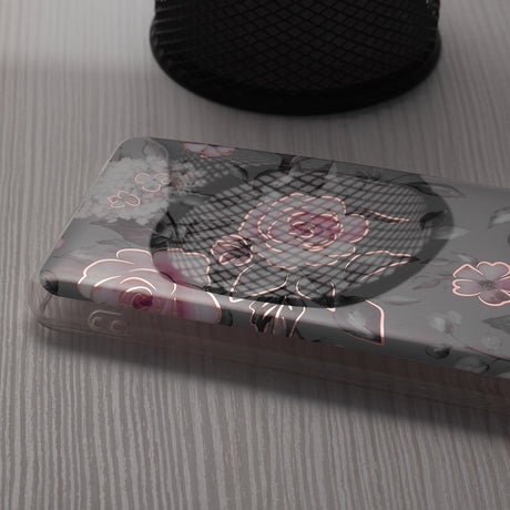 Husa de protectie Techsuit Marble Series compatibil cu Honor Magic6 Lite, Bloom of Ruth Gray