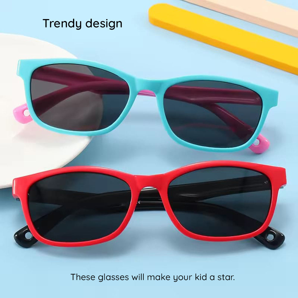 Techsuit Sunglasses Polarised (8260-C40), for Babies, Rosu / Black