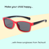 Techsuit Sunglasses Polarised (8260-C34), for Babies, Mov / Cyan