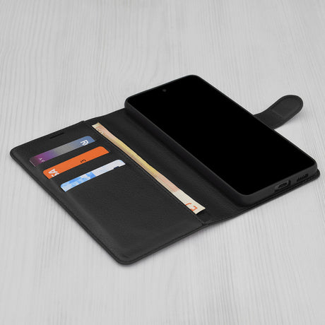 Husa de protectie Techsuit Leather Folio compatibil cu Xiaomi 17 Ultra, Negru