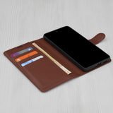 Husa de protectie Techsuit Leather Folio compatibil cu Samsung Galaxy S25 Edge, Maro