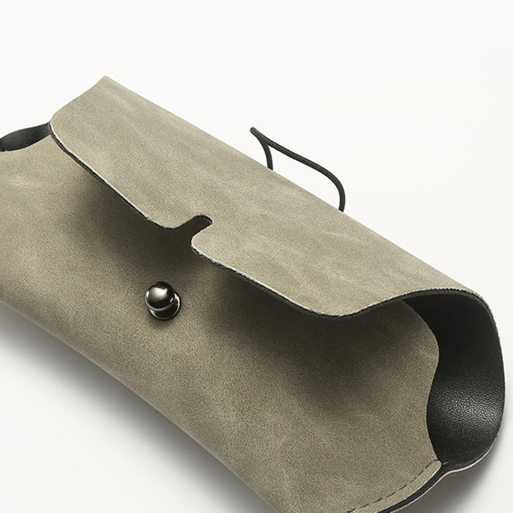 Techsuit Glasses Case (PLSD-01), with Button Close, Negru