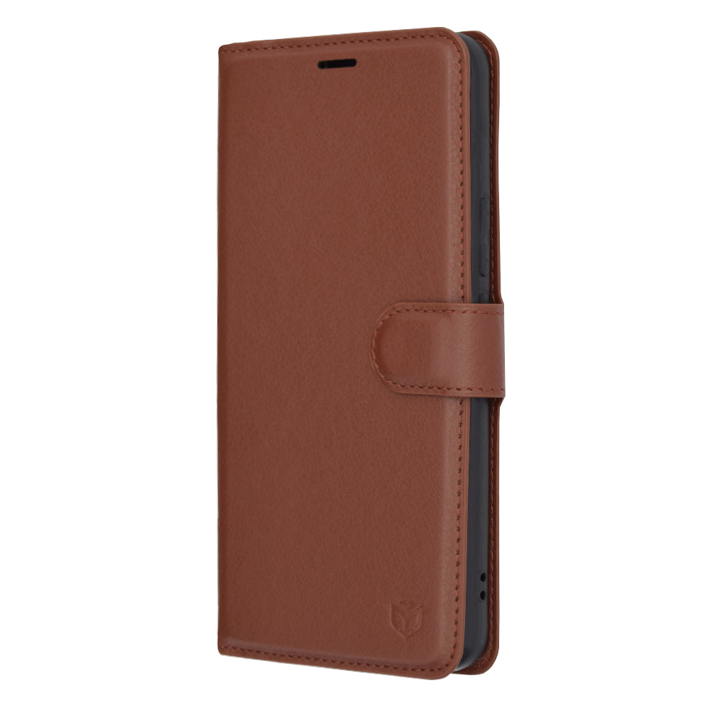 Husa de protectie Techsuit Leather Folio compatibil cu Honor Magic5 Pro, Maro