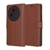 Husa de protectie Techsuit Leather Folio compatibil cu Honor Magic5 Pro, Maro