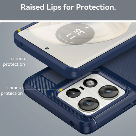Husa de protectie Techsuit Carbon Silicone compatibil cu Motorola Edge 50 Pro, Negru