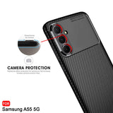 Husa de protectie Techsuit CarbonFiber compatibil cu Samsung Galaxy A55 5G, Negru