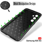 Husa de protectie Techsuit CarbonFiber compatibil cu Samsung Galaxy A55 5G, Negru
