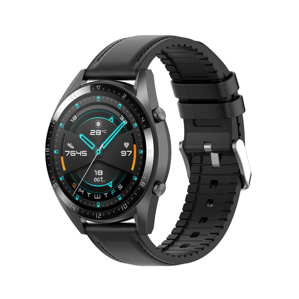 Curea smartwatch Techsuit Watchband 22mm (W007) compatibil cu Samsung Galaxy Watch (46mm)/Watch 3/Gear S3, Huawei Watch GT/GT 2/GT 3 (46mm), Negru