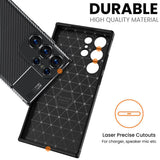 Husa de protectie Techsuit CarbonFiber compatibil cu Samsung Galaxy S24 Ultra, Negru