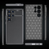 Husa de protectie Techsuit CarbonFiber compatibil cu Samsung Galaxy S24 Ultra, Negru