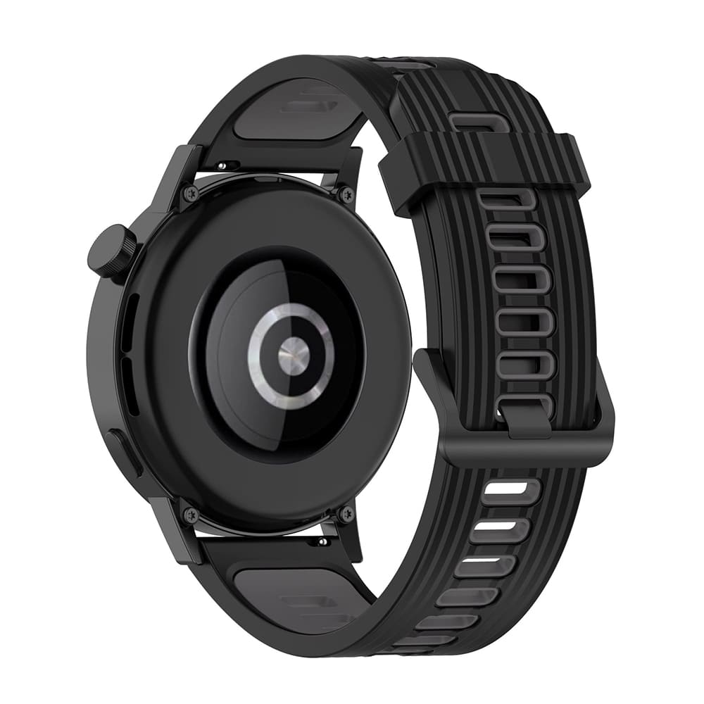 Curea smartwatch Techsuit Watchband 22mm (W002) compatibil cu Huawei Watch GT 2 (46mm)/GT 2 Pro/GT 3 Pro (46mm)/Ultimate, Xiaomi Watch S1, Negru