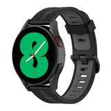 Curea smartwatch Techsuit Watchband 20mm (W002) compatibil cu Samsung Galaxy Watch 4/5/Active 2, Huawei Watch GT 3 (42mm)/GT 3 Pro (43mm), Negru