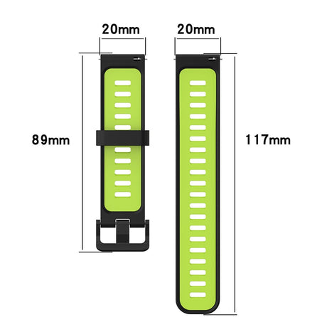 Curea smartwatch Techsuit Watchband 20mm (W002) compatibil cu Samsung Galaxy Watch 4/5/Active 2, Huawei Watch GT 3 (42mm)/GT 3 Pro (43mm), Negru