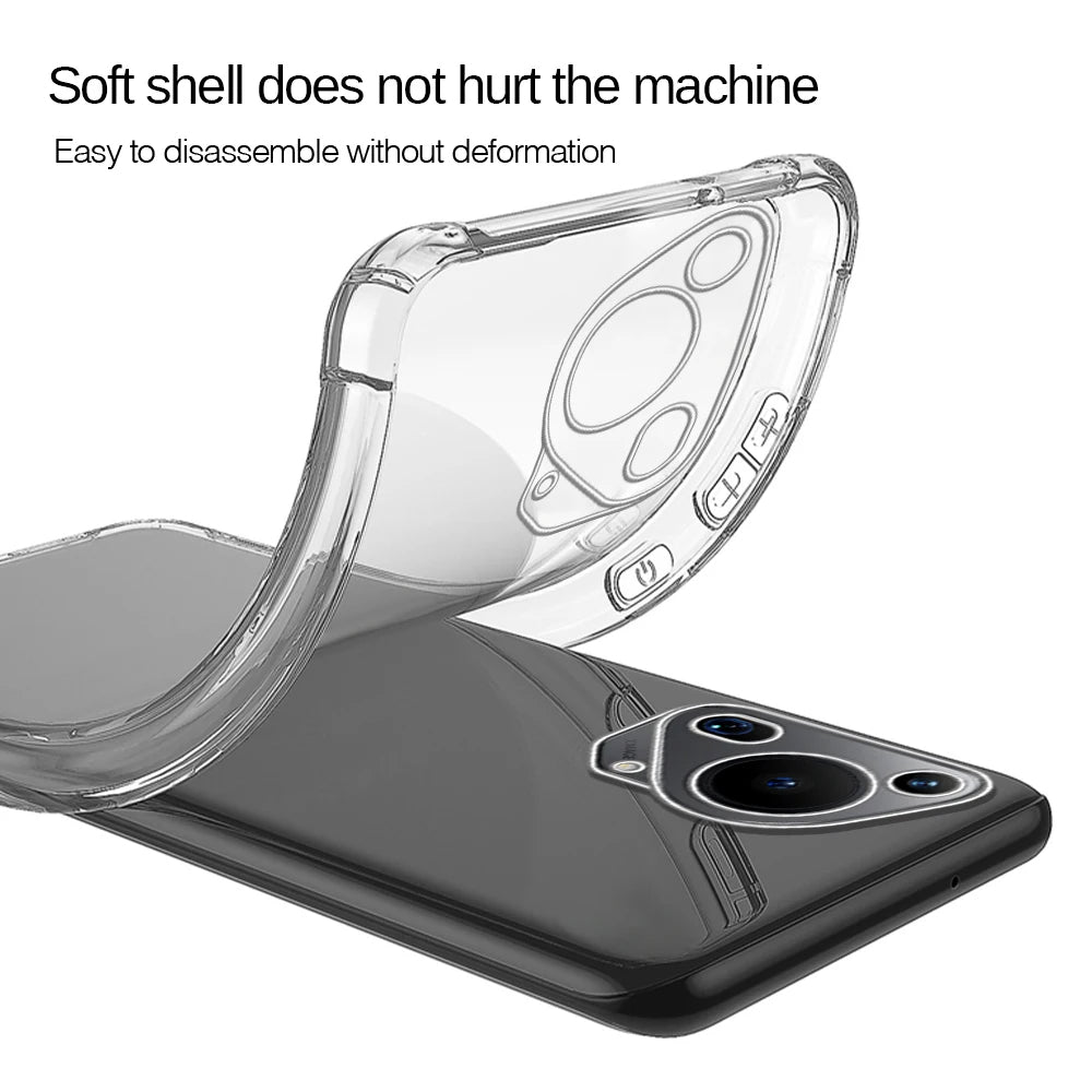 Husa de protectie Techsuit Shockproof Clear Silicone compatibil cu Huawei Pura 70 Ultra, Transparent