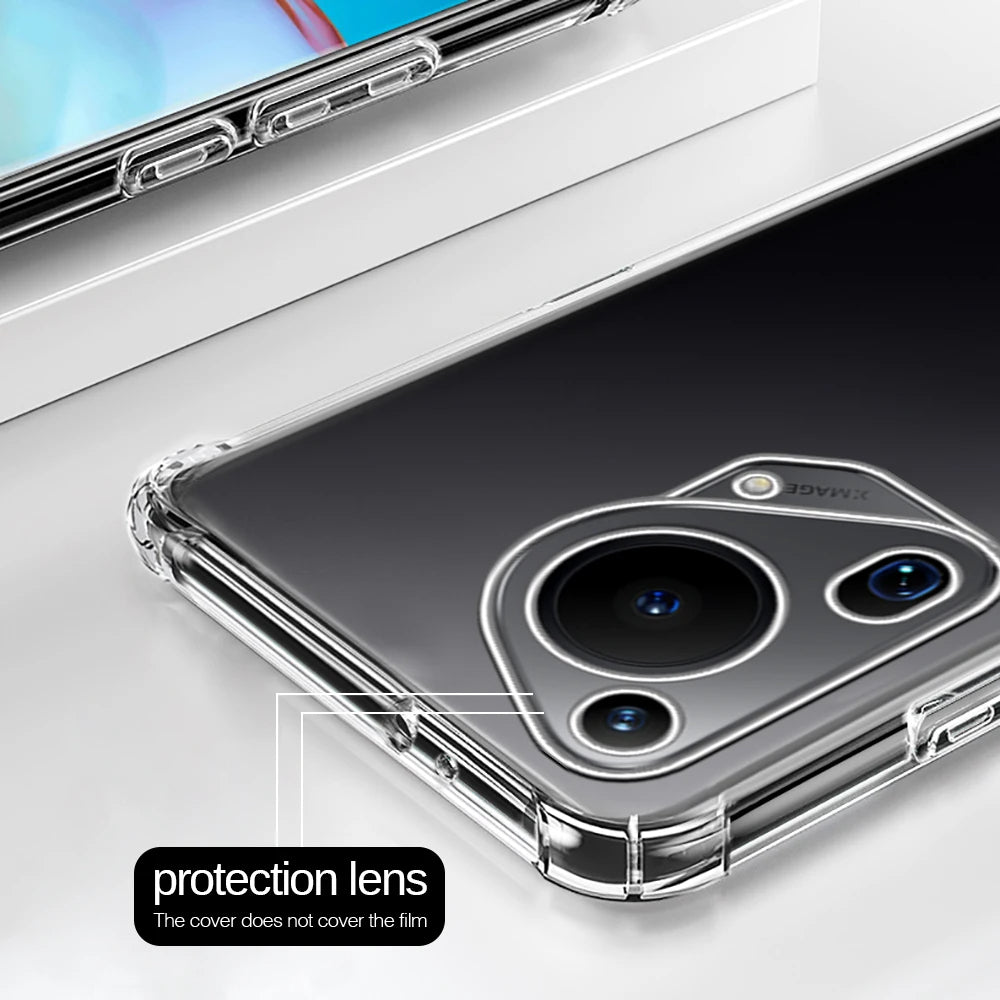 Husa de protectie Techsuit Shockproof Clear Silicone compatibil cu Huawei Pura 70 Ultra, Transparent