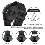 Curea smartwatch Techsuit Watchband 22mm (W006) compatibil cu Samsung Galaxy Watch (46mm)/Watch 3/Gear S3, Huawei Watch GT/GT 2/GT 3 (46mm), Negru