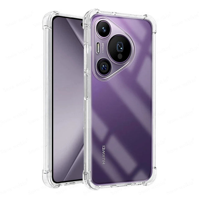 Husa de protectie Techsuit Shockproof Clear Silicone compatibil cu Huawei Pura 70, Transparent