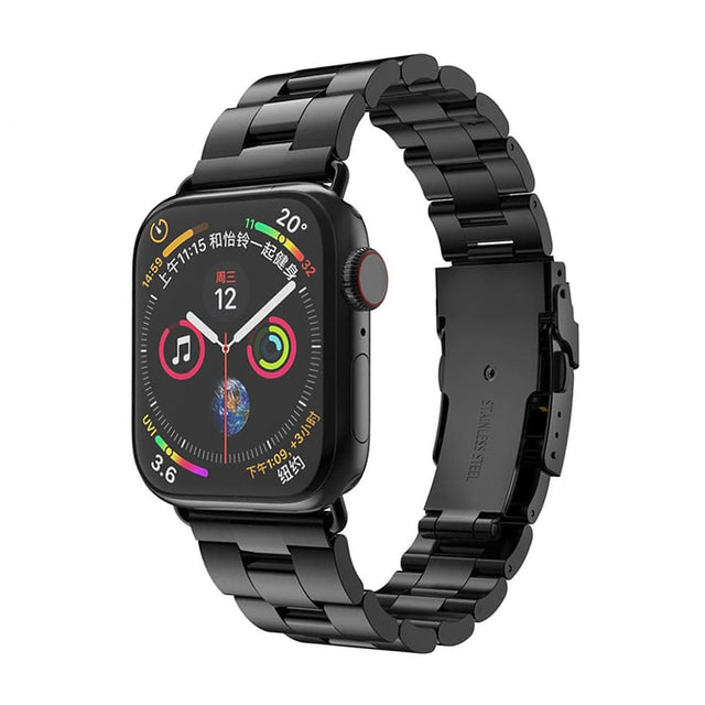 Curea smartwatch Techsuit Watchband (W036) compatibil cu Apple Watch 1/2/3/4/5/6/7/8/9/10/11/SE/SE 2/SE 3 (38/40/41/42mm), Negru