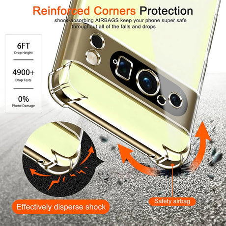 Husa de protectie Techsuit Shockproof Clear Silicone compatibil cu Google Pixel 9 Pro XL, Transparent