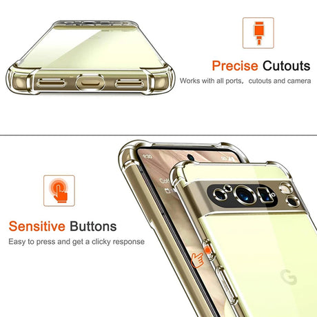 Husa de protectie Techsuit Shockproof Clear Silicone compatibil cu Google Pixel 9 Pro XL, Transparent