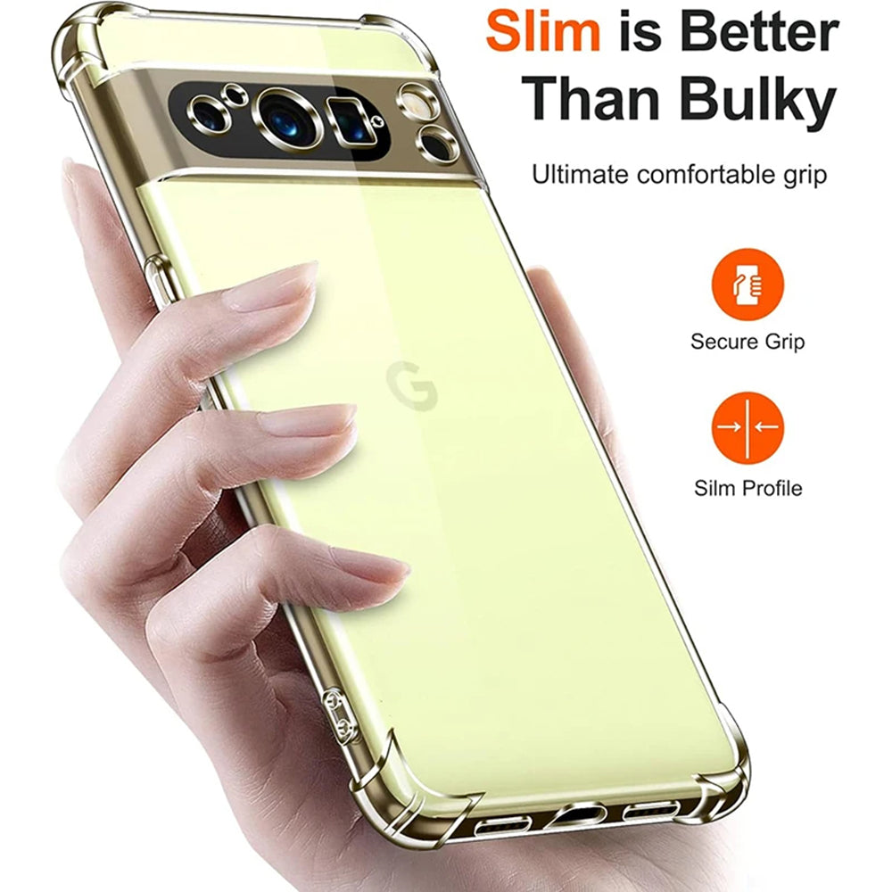 Husa de protectie Techsuit Shockproof Clear Silicone compatibil cu Google Pixel 9 Pro XL, Transparent